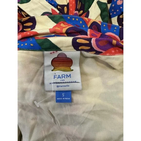 Anthropologie Farm Rio Long-Sleeve Button-Front Midi Dress - Picture 8 of 8